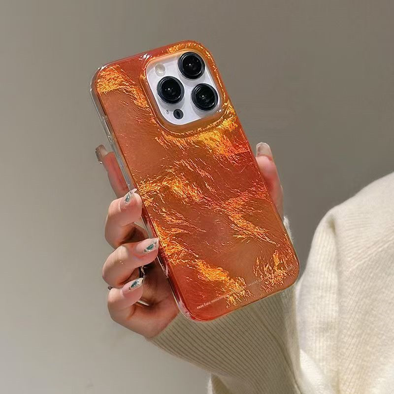Phone Cases Orange - INS Orange Gradient Vortex Pattern Phone