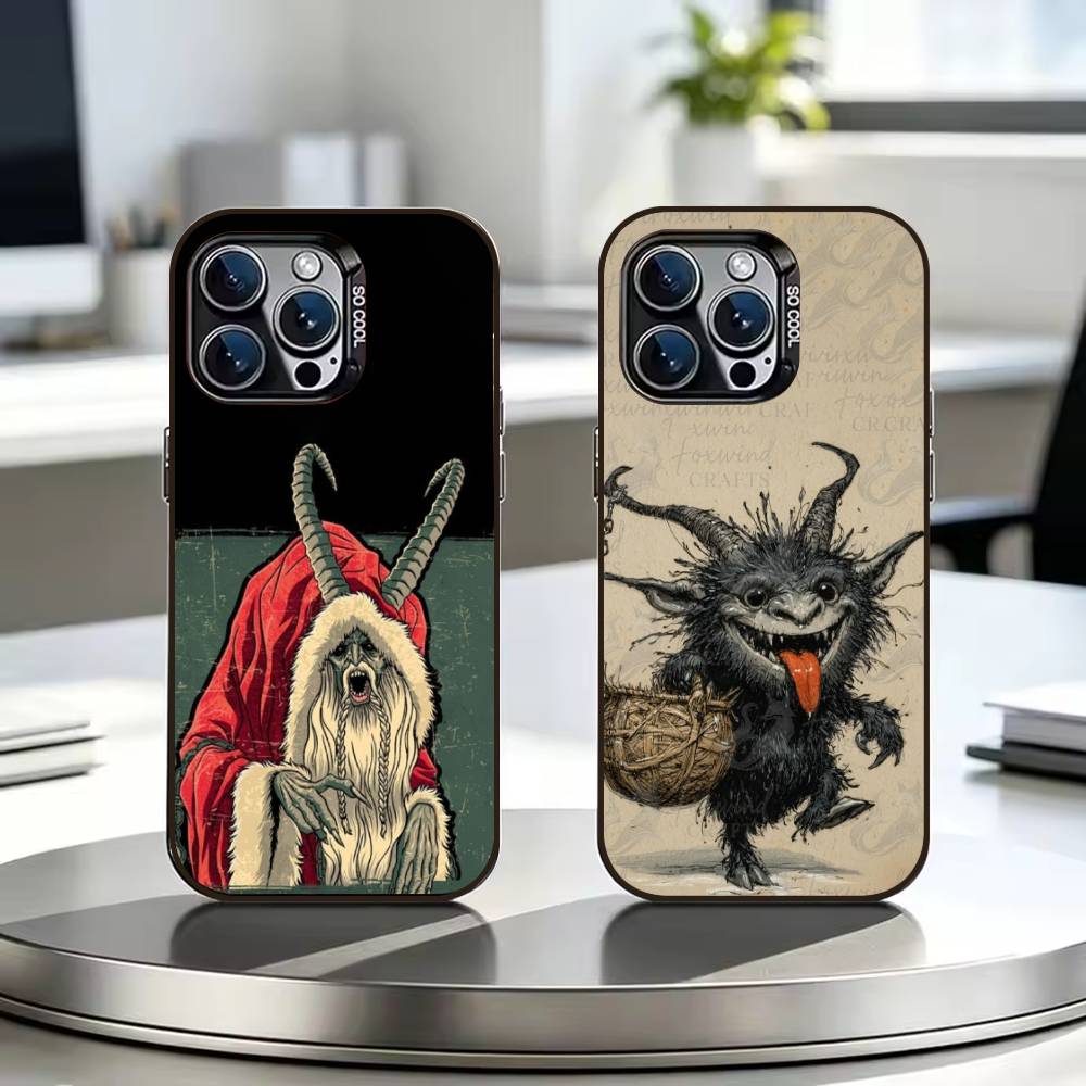 Phone Cases Ugly - U-Ugly K-krampus art Silver Gray Soft