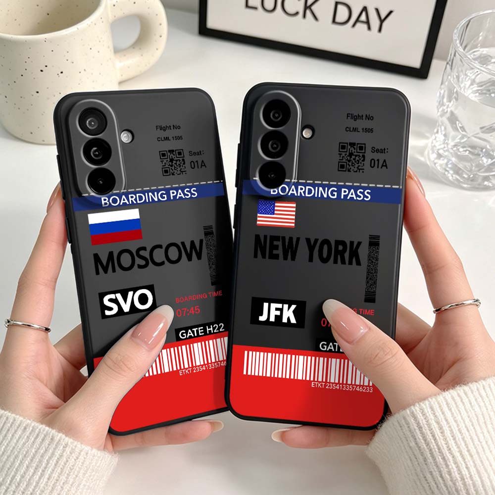 Phone Cases York - Travel Ticket New York Moscow Phone