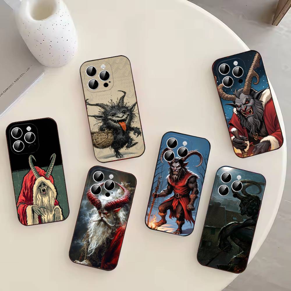 Phone Cases Ugly - U-Ugly K-krampus art Fashion Black Soft