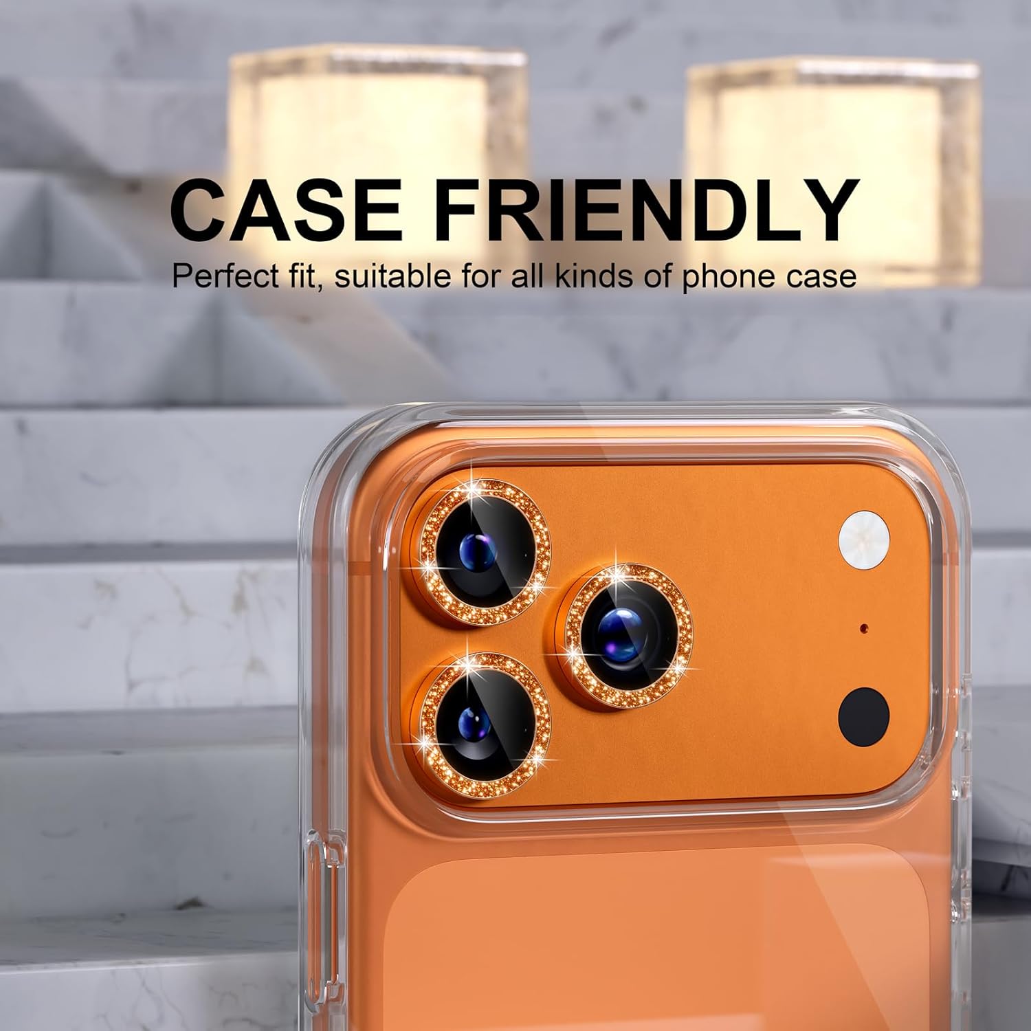 Glitter Orange Camera Lens Pro - Phone Cases Orange review and price
