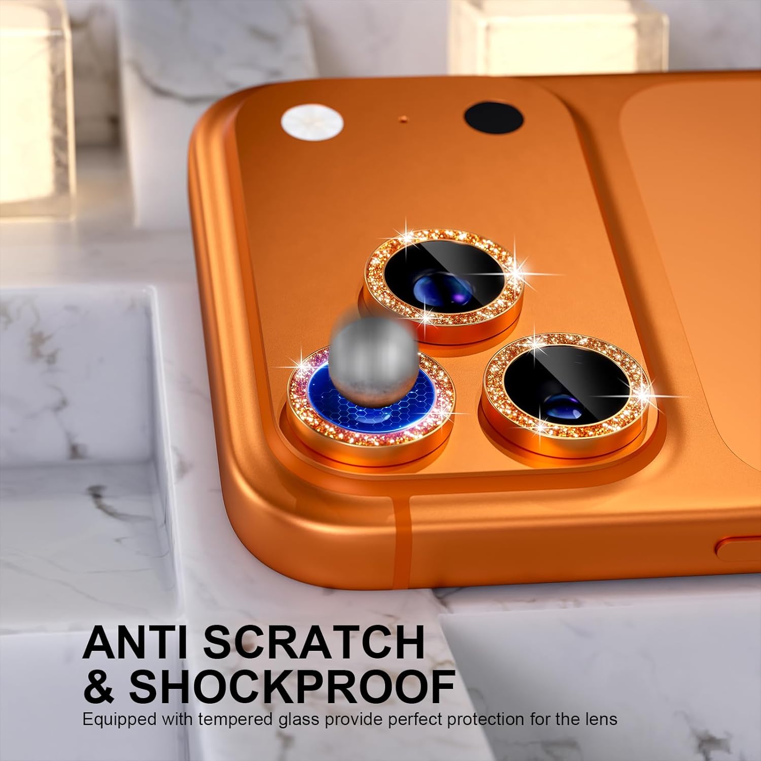 Glitter Orange Camera Lens Pro - Phone Cases Orange review and price