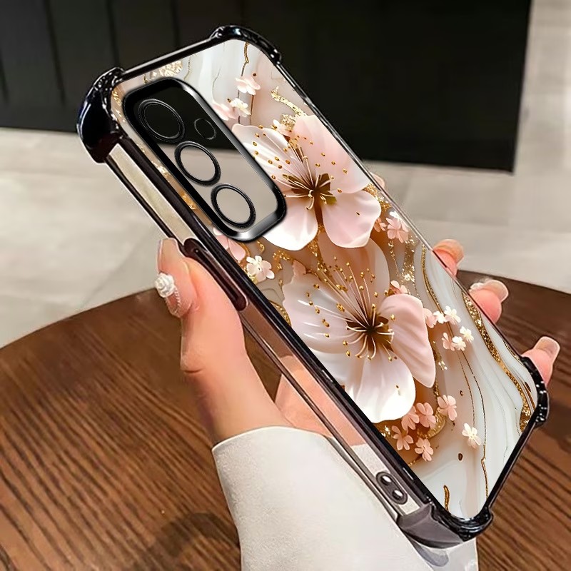 Electroplated Flower Clear Pho - Phone Cases For Samsung S22 review and price
