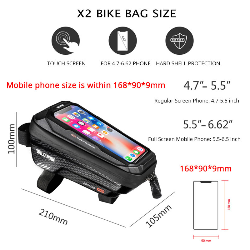 WILD MAN Bike Bag Front Cyclin - Phone Cases Youtube review and price