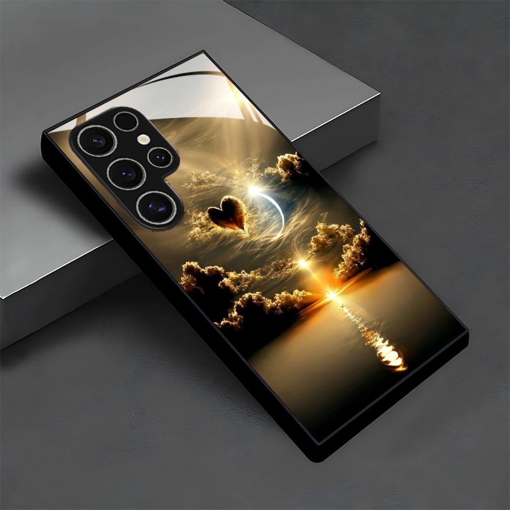 Sunset scenery glass Phone Cas - Phone Cases For Samsung S21 5G review and price