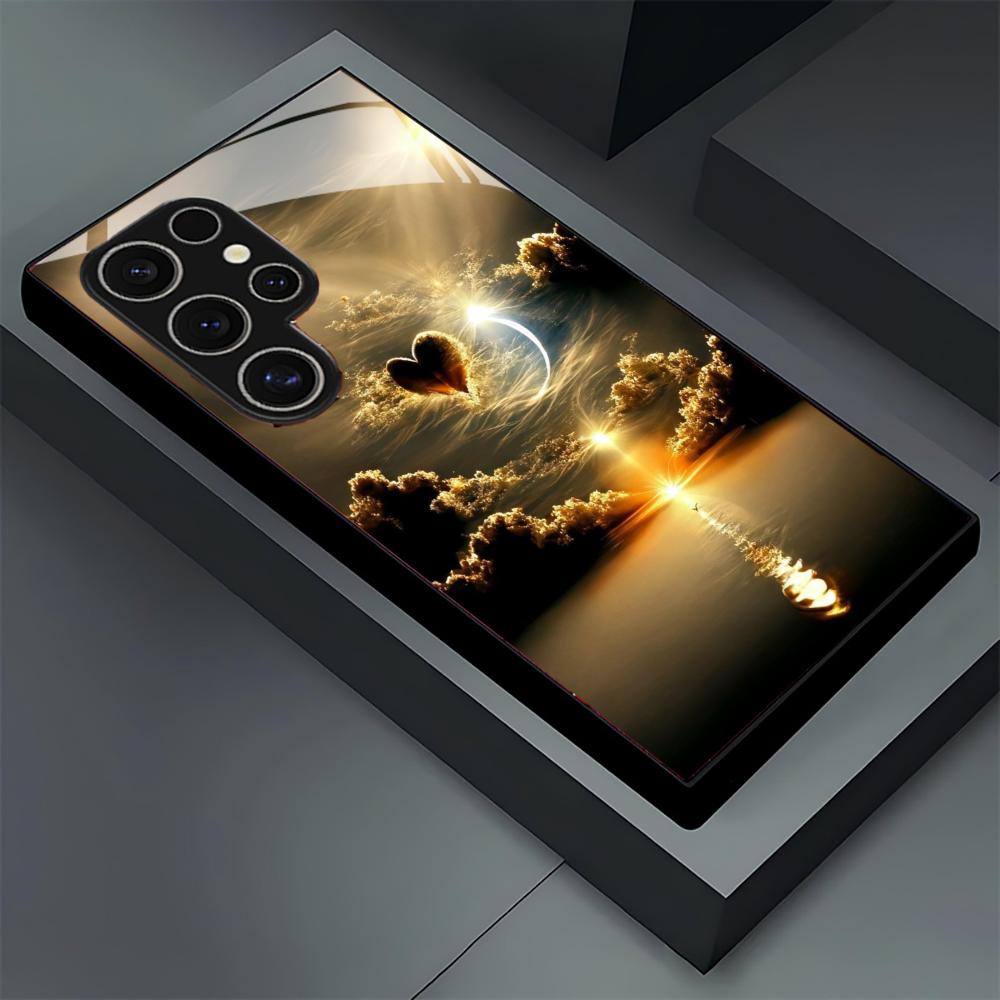 Sunset scenery glass Phone Cas - Phone Cases For Samsung S21 5G review and price