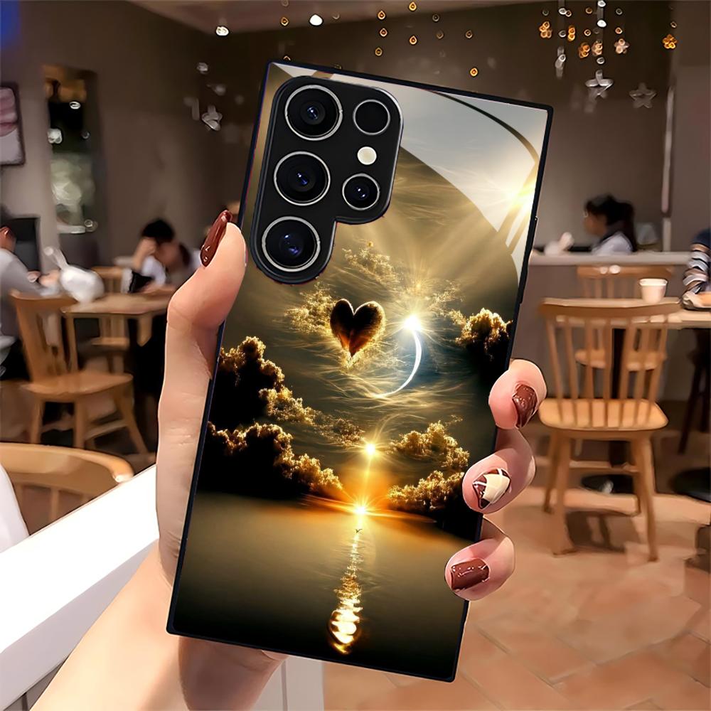 Sunset scenery glass Phone Cas - Phone Cases For Samsung S21 5G review and price