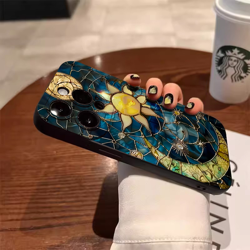 Aesthetic Sun Moon Print Phone - Phone Cases For Samsung S21 5G review and price