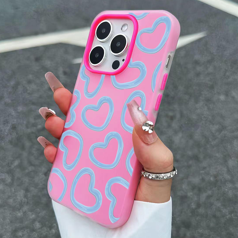 Cute Oil Painting Love Heart P - Phone Cases Art review and price