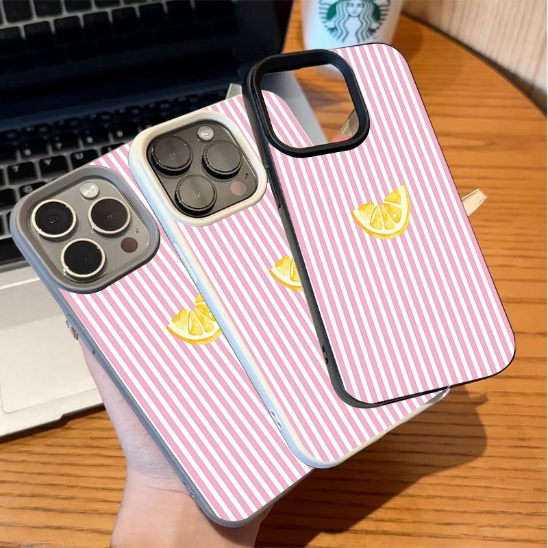 Orange Pink and White Stripes  - Phone Cases Orange review and price