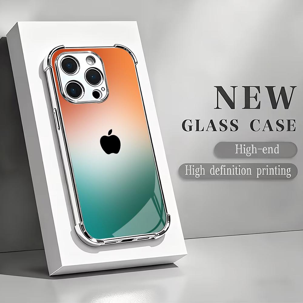 Orange green gradient Tempered - Phone Cases Orange review and price
