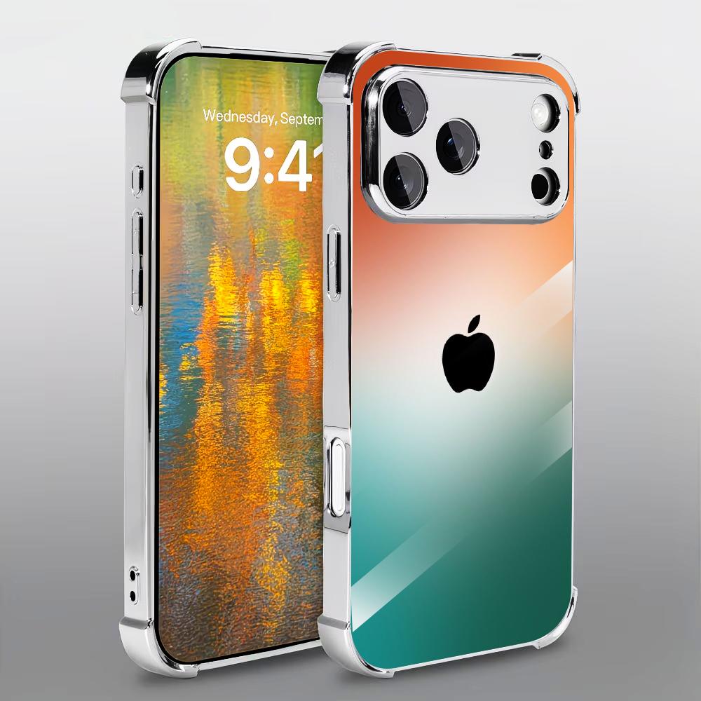 Orange green gradient Tempered - Phone Cases Orange review and price
