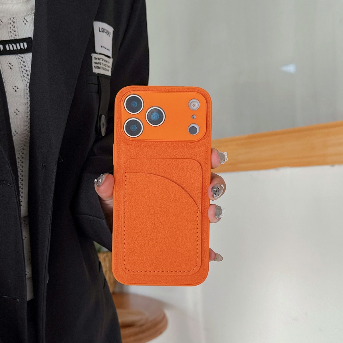 Leather Orange Color Card Hold - Phone Cases Orange review and price