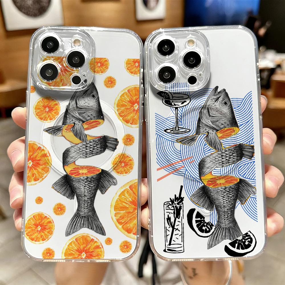 Orange Tide Fish Club Phone Ca - Phone Cases Orange review and price
