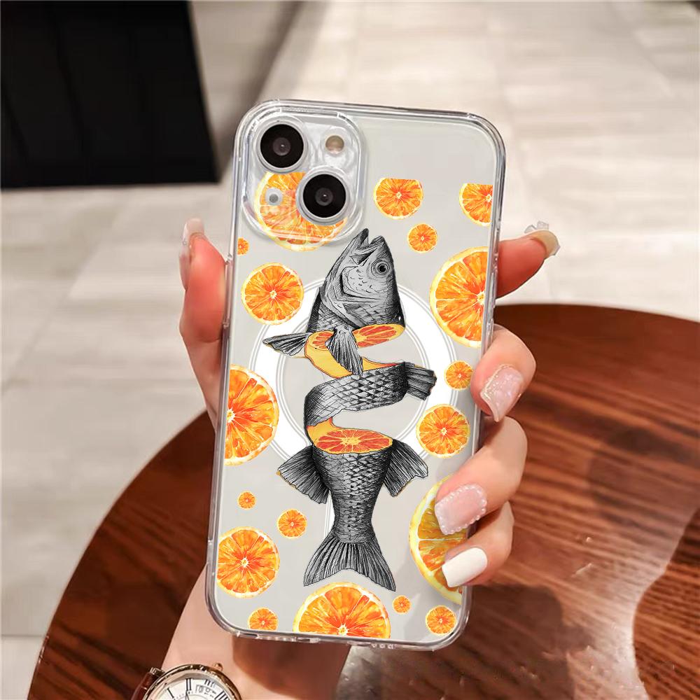 Orange Tide Fish Club Phone Ca - Phone Cases Orange review and price
