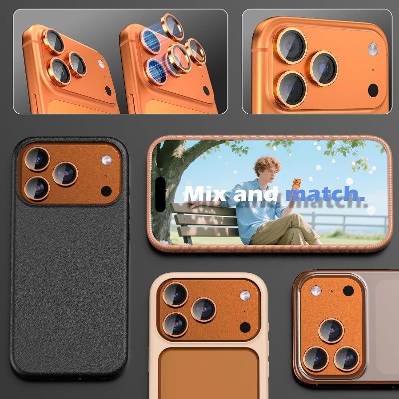 Orange Metal Glass Camera Lens - Phone Cases Orange review and price
