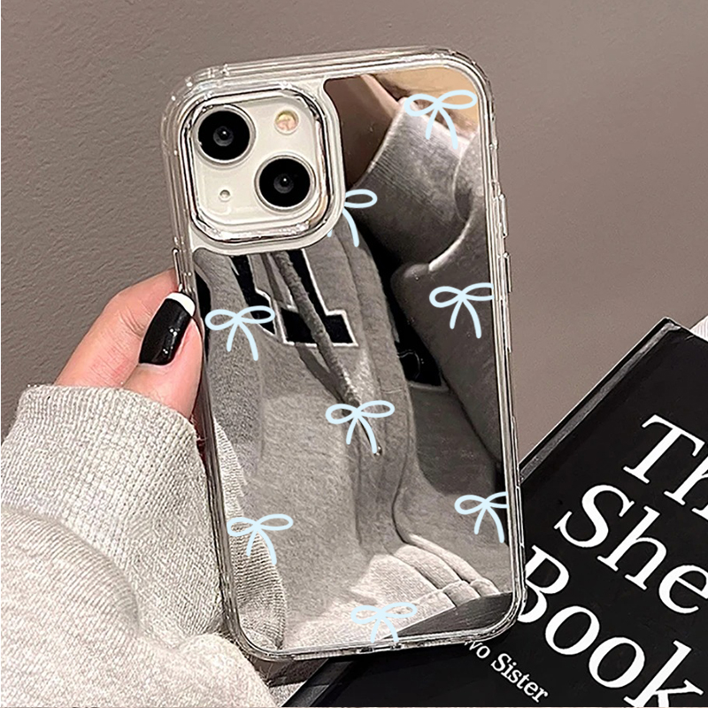 Light Blue Bow Mirror Phone Ca - Phone Cases Jesus review and price