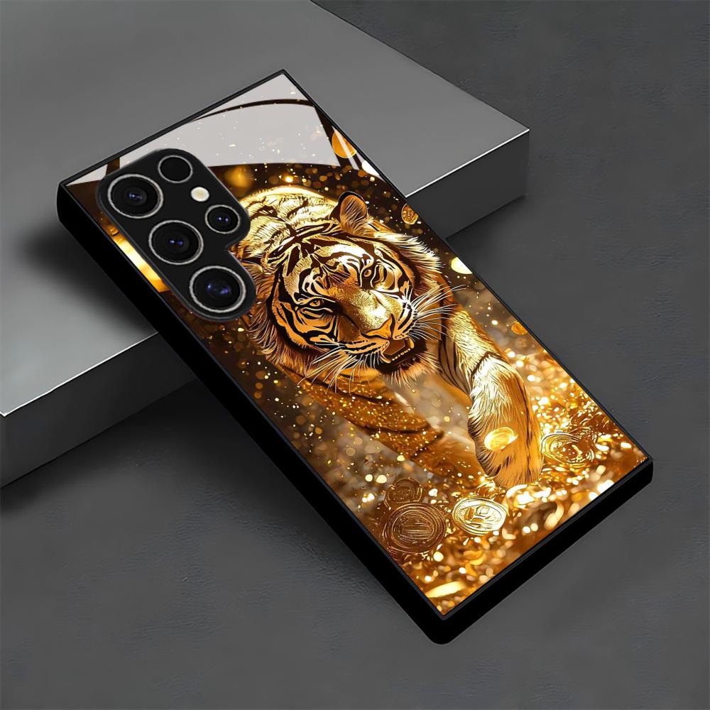 Tiger pattern glass Phone Case - Phone Cases For Samsung S21 5G review and price