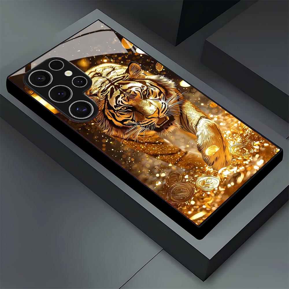 Tiger pattern glass Phone Case - Phone Cases For Samsung S21 5G review and price