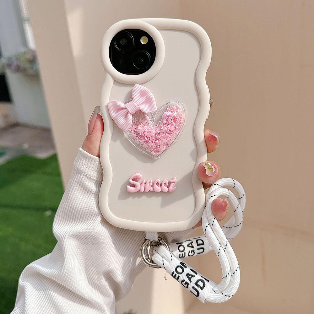 Love Heart Bow Wavy Soft Phone - Phone Cases Ugly review and price