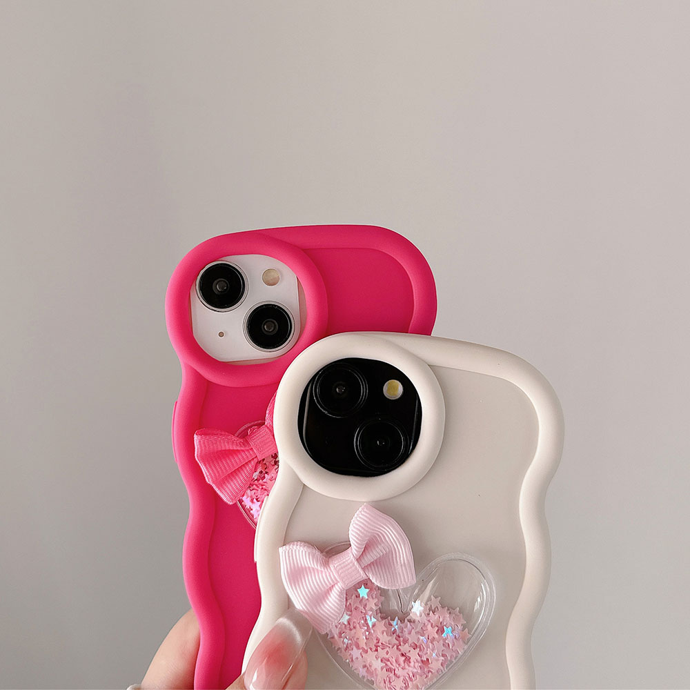 Love Heart Bow Wavy Soft Phone - Phone Cases Ugly review and price