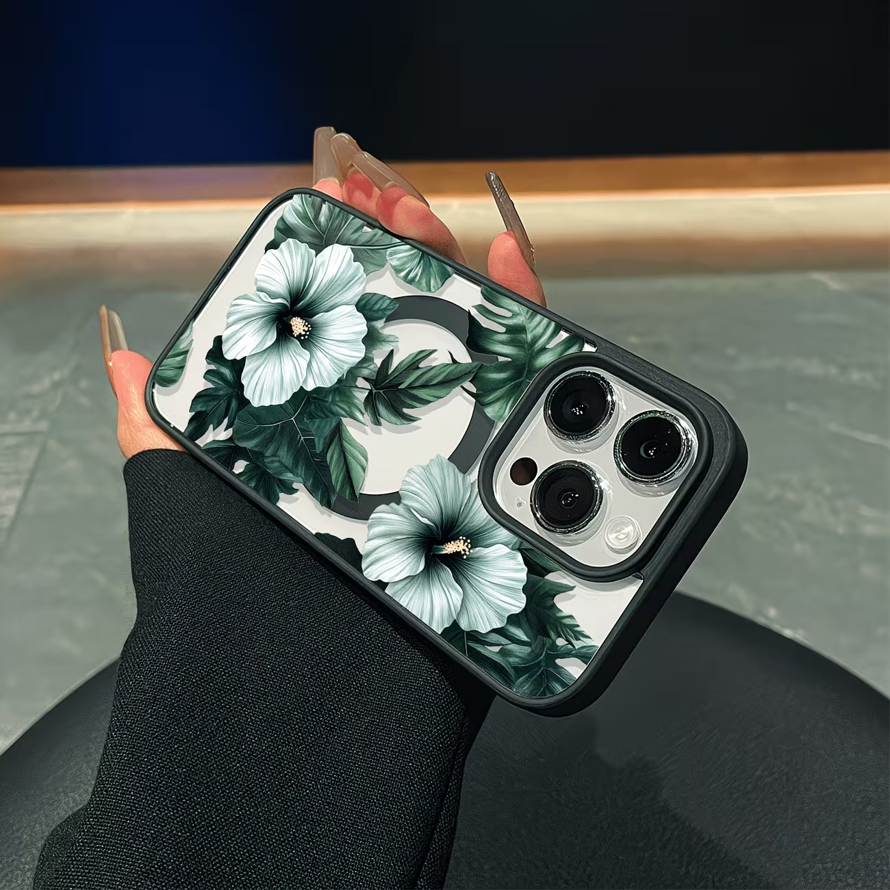 Green Floral Print Phone Case  - Phone Cases Bulk review and price