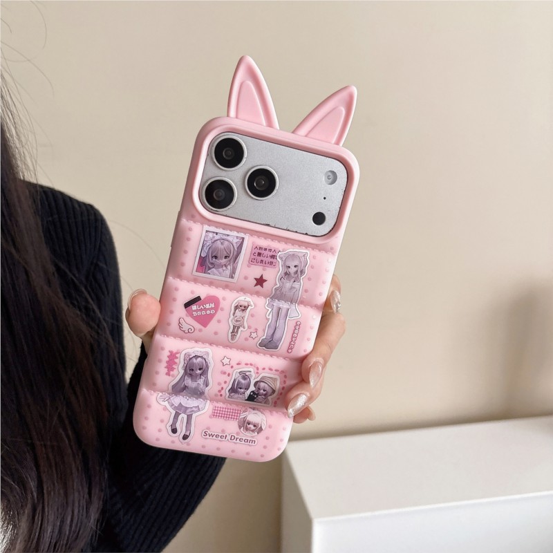 Japanese Y2K Cute Bunny Ear Ph - Phone Cases Japanese review and price