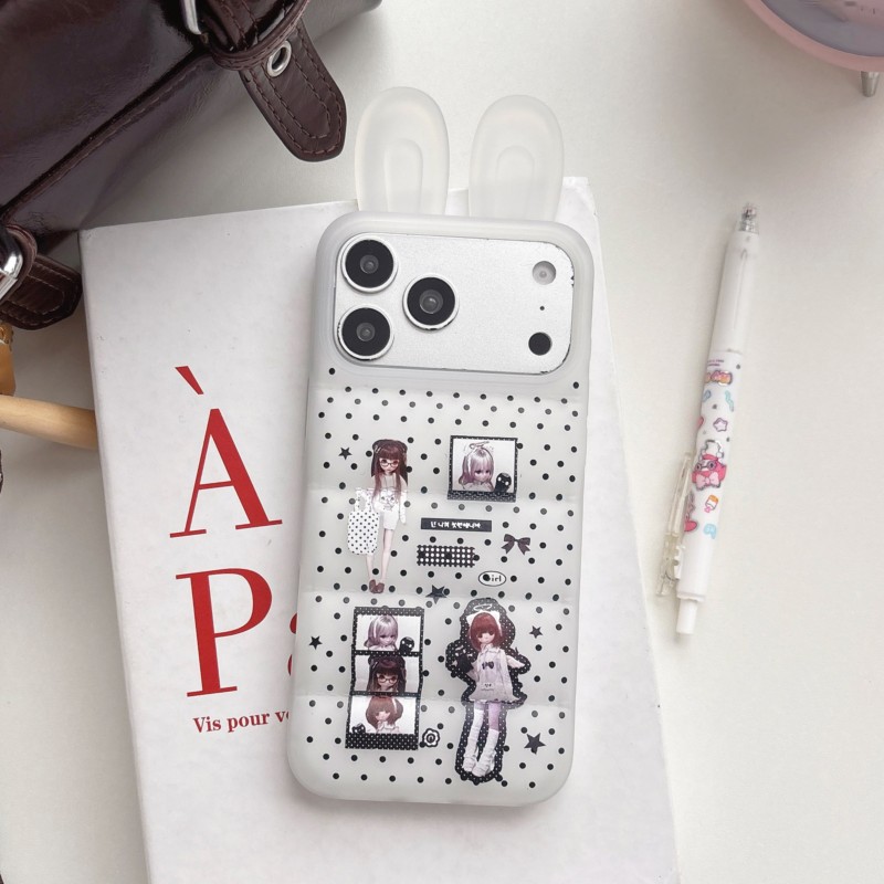 Japanese Y2K Cute Bunny Ear Ph - Phone Cases Japanese review and price