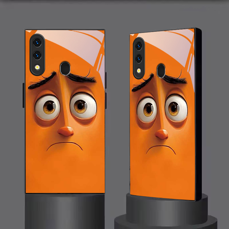 Pouty Orange Buddy Black Glass - Phone Cases Orange review and price